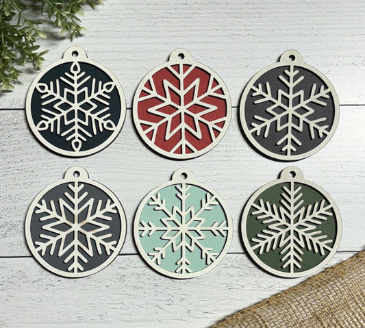 Snowflake Ornament - Wood Blank Set