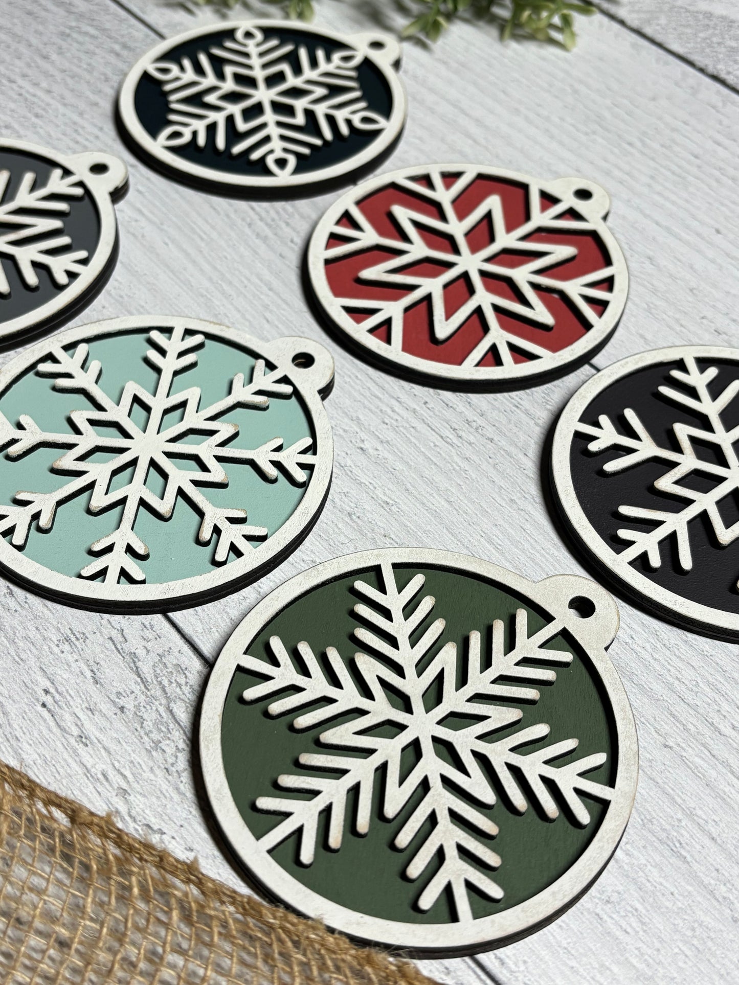 Snowflake Ornament - Wood Blank Set