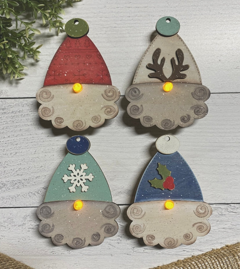Gnome Tea Light 4-piece Wood Blank Set