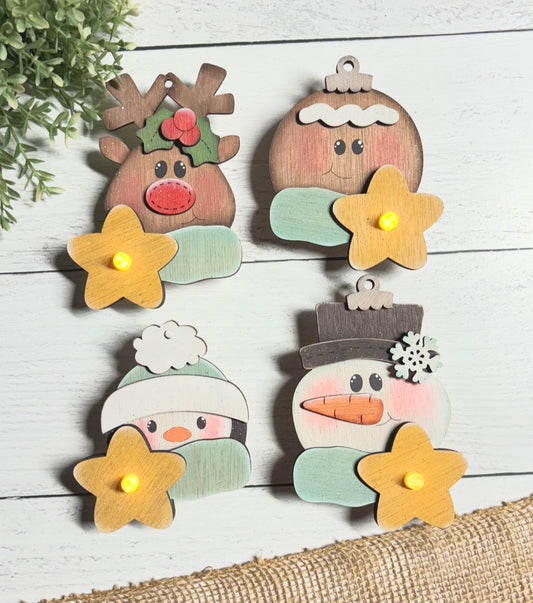 Chunky Scarf Tea Light 4-piece Wood Blank Set