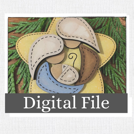 Hand Stitched Looking Nativity Manger Scene Ornament!