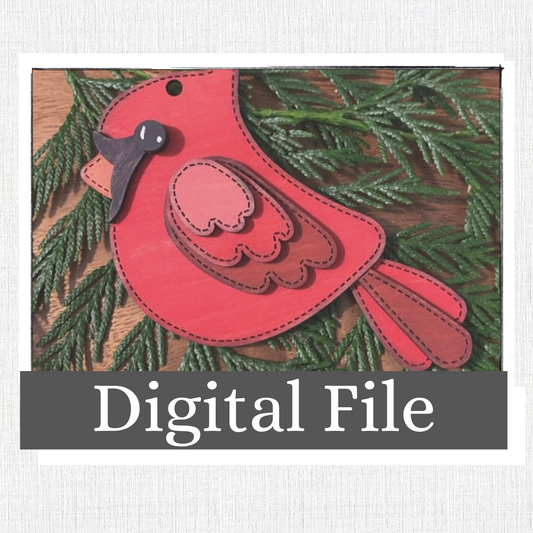 Hand Stitched Looking Cardinal Ornament!