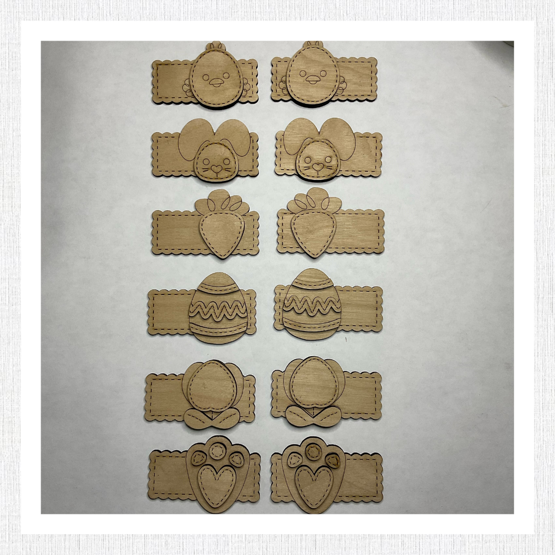 Easter Hair Clip Wood Blank
