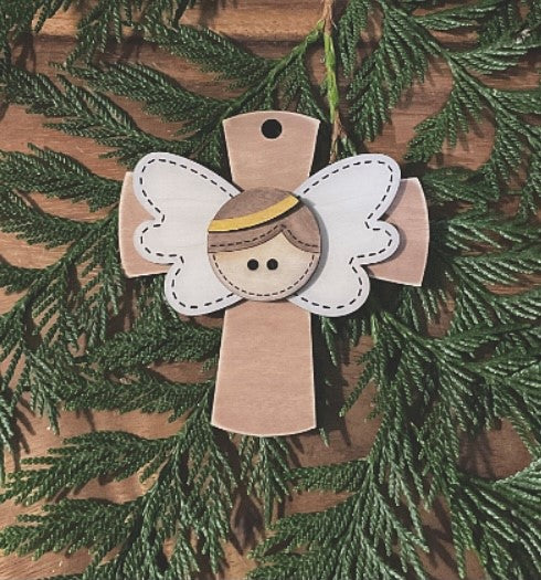 Hand Stitched Looking Angel Ornament!