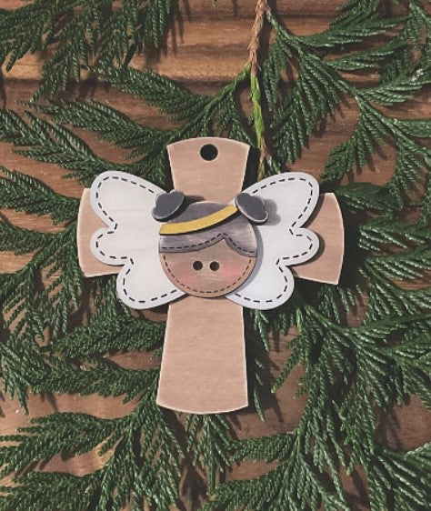 Hand Stitched Looking Angel Ornament!