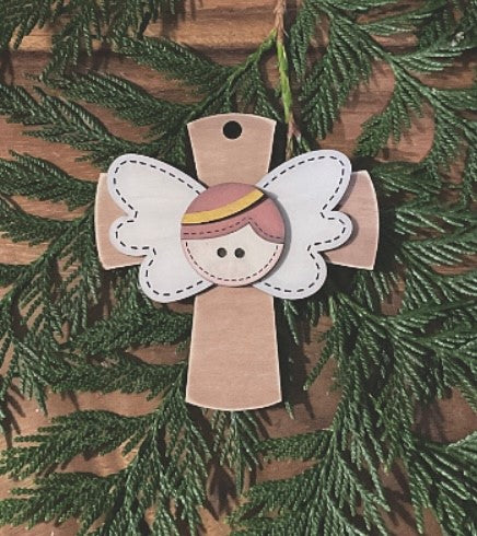 Hand Stitched Looking Angel Ornament!