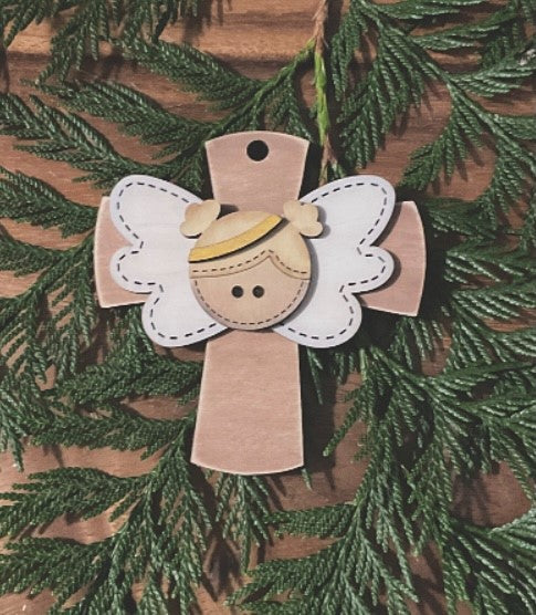 Hand Stitched Looking Angel Ornament!