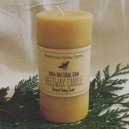3" x 6" Beeswax Pillar
