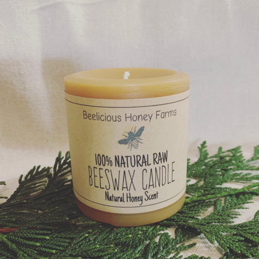 3" x 3" Beeswax Pillar