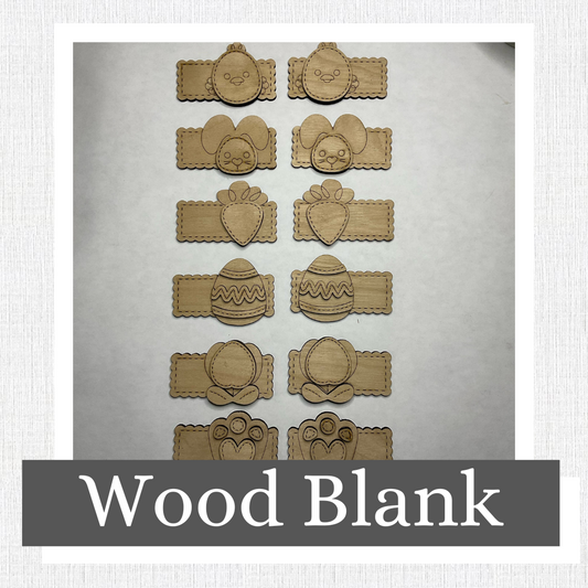 Easter Hair Clip Wood Blank