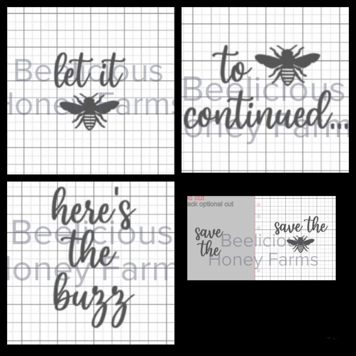 14 with extras! Bee Themed Book Covers and Back (place to add your logo) Template Digital SVG Files Instant Download Laser Cutting