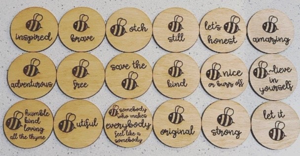 18 Bee Themed Keychain Bundle! File, SVG Template Bundle