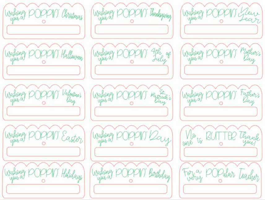 15 POPPIN sayings SCORE or ENGRAVE! 4 decorative options! gift ideas, friend, thank you, teacher, holiday, popcorn. template svg bundle