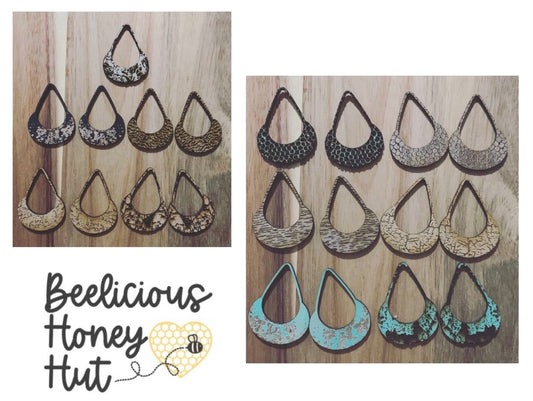 10 Swoop Metal Texture Earring File! Optional 2 n 1, Pattern, Distressed, Dangle, Wedding, Gift, Friend, Digital File Template SVG Bundle