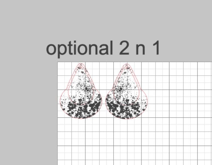 10 Swoop Metal Texture Earring File! Optional 2 n 1, Pattern, Distressed, Dangle, Wedding, Gift, Friend, Digital File Template SVG Bundle