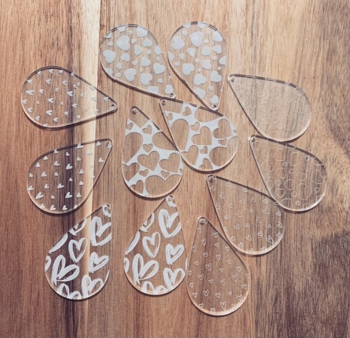 16 All About Hearts Earring Files! Optional 2 n 1 Cut Out, Dangle, Valentine's Day, Wedding, Gift, Friend, Digital File Template SVG Bundle