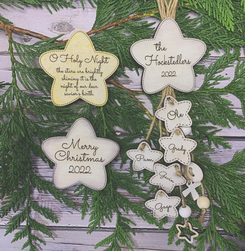 Hand Stitched Looking Star of Wonder Ornament!