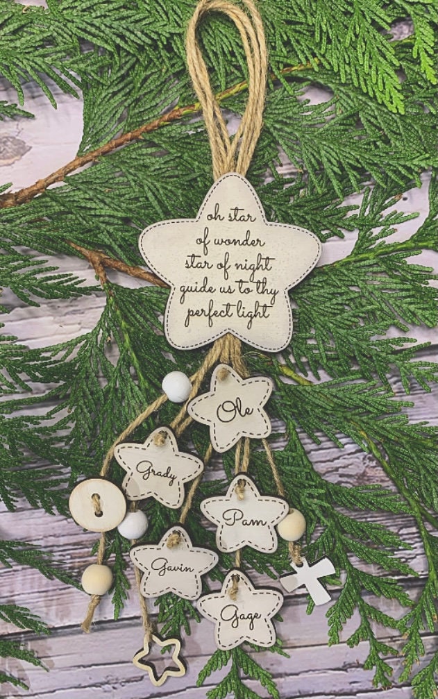 Hand Stitched Looking Star of Wonder Ornament!