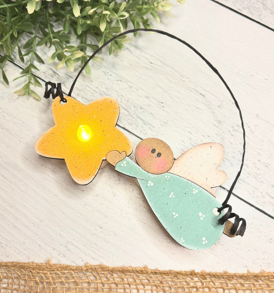 Angels Tea Light 2-piece Wood Blank Set
