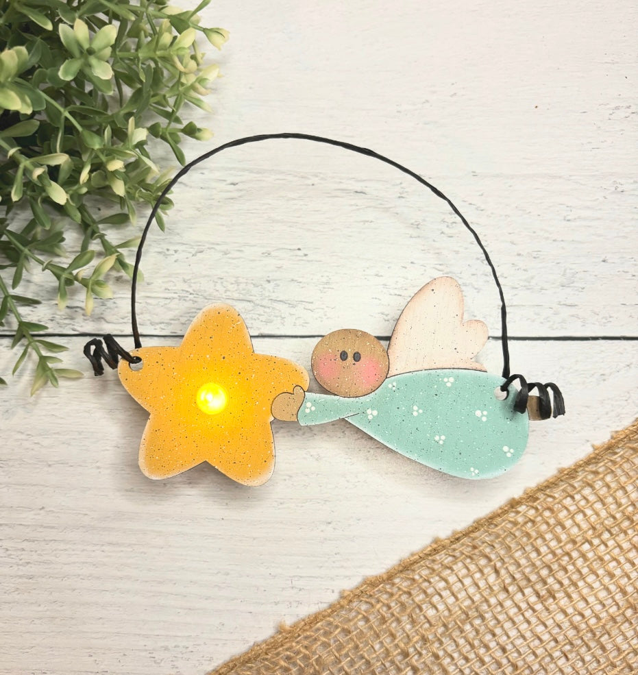 Angels Tea Light 2-piece Wood Blank Set