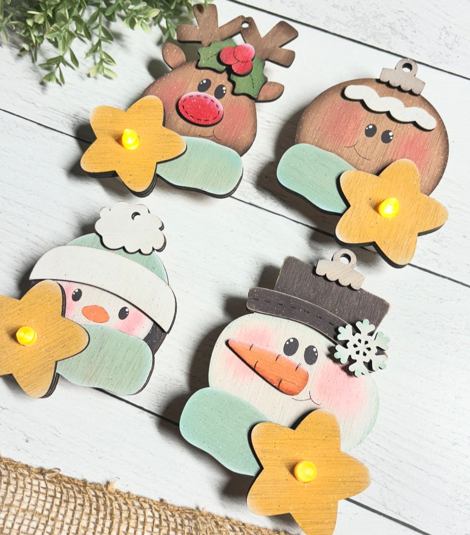 Chunky Scarf Tea Light 4-piece Wood Blank Set