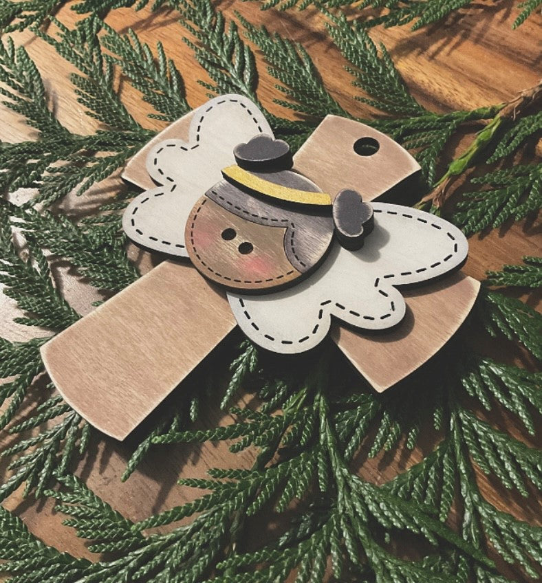 Hand Stitched Looking Angel Ornament!