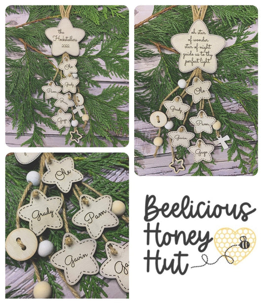 Hand Stitched Looking Star of Wonder Ornament!