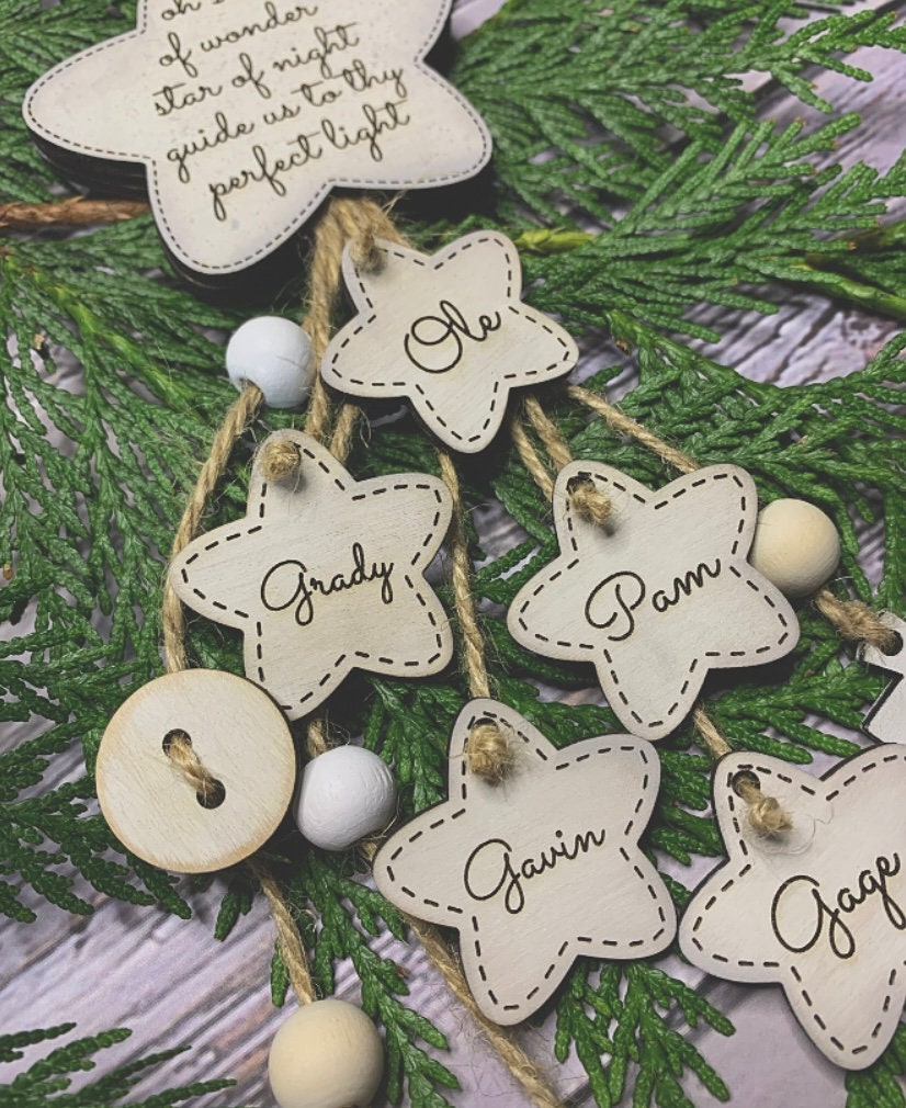 Hand Stitched Looking Star of Wonder Ornament!